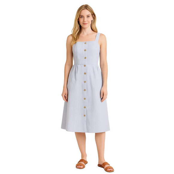 J. Crew Dresses & Skirts - J.CREW BUTTON FRONT SEERSUCKER DRESS SZ 4